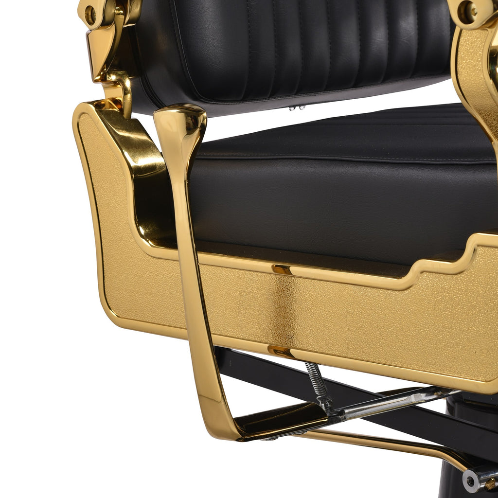 Luxury Gold Barber Chair A093G - Vintage Style - view 4